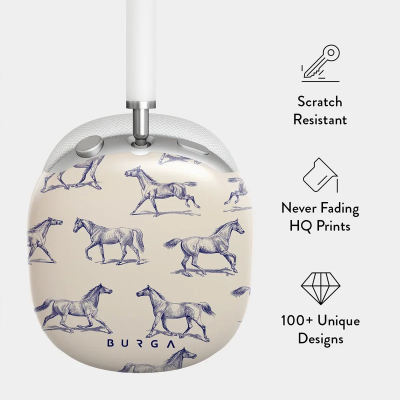 بورجا حافظة بيرغا ديربي ريس لسماعات آبل إيربودز ماكس – غطاء واقٍ فاخر صلب، مقاوم للخدش والصدمات، حافظة سماعات خفيفة بتصميم أنيق